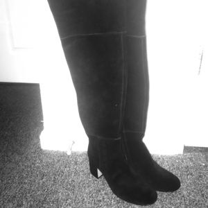 Clark’s Suede black knee high boots
